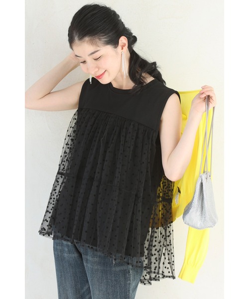 tシャツ スリーブカットソートップス レディース