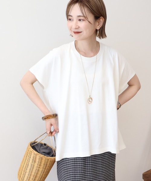 tシャツ リボンフレンチスリーブプルオーバー レディース AMERICAN HOLIC tシャツ フレンチスリーブ後切替プルオーバー