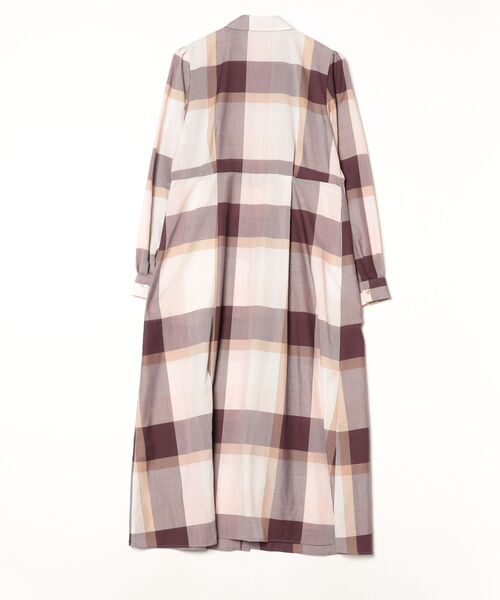 BURBERRY　ブルーレーベル　シャツワンピース　七分袖　ベージュ BURBERRY BLUE LABEL 「BURBERRY LABEL」 シャツワンピース 40