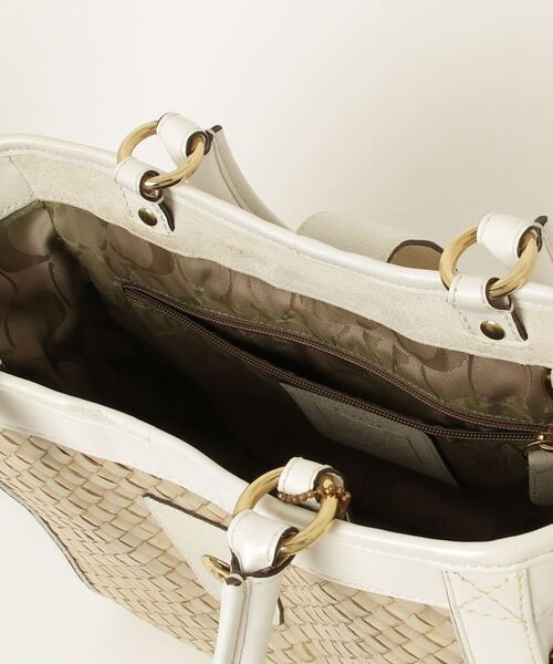【美品】最終値下げ⭐️定価10万円 COACH かごバック ベージュ 大容量 コーチ COACH バッグ （ベージュ） -waja bazar - 海外