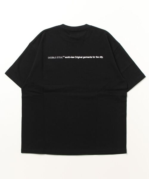「DOUBLE STEAL」 半袖Tシャツ LARGE ブラック メンズ