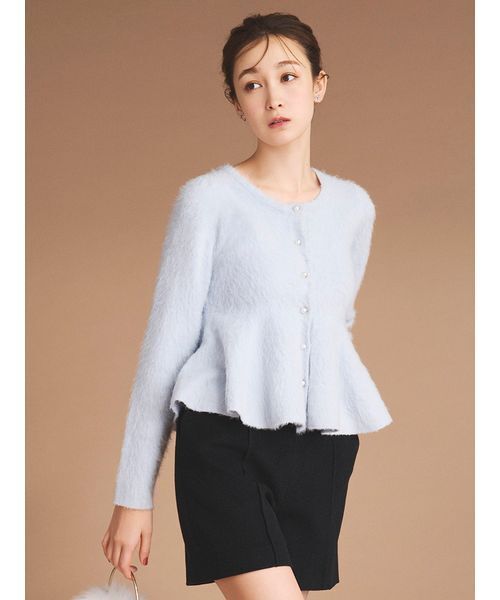 CELFORD（セルフォード） カーディガン ファーライクペプラム