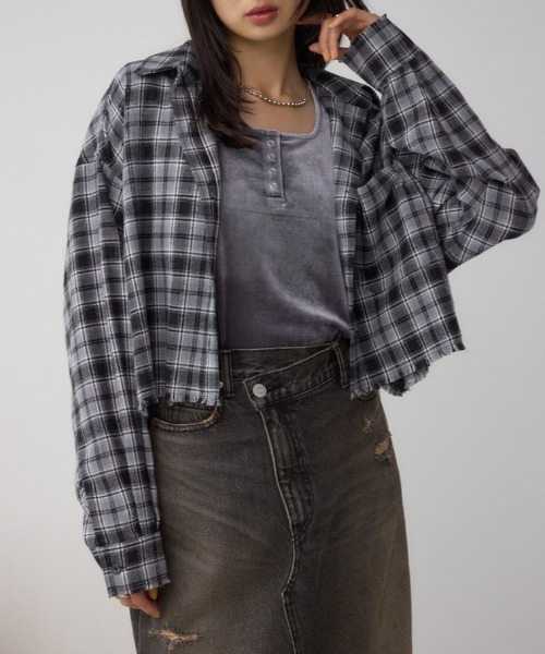 AZUL BY MOUSSY（アズールバイマウジー） ブラウス シャツ 「着丈