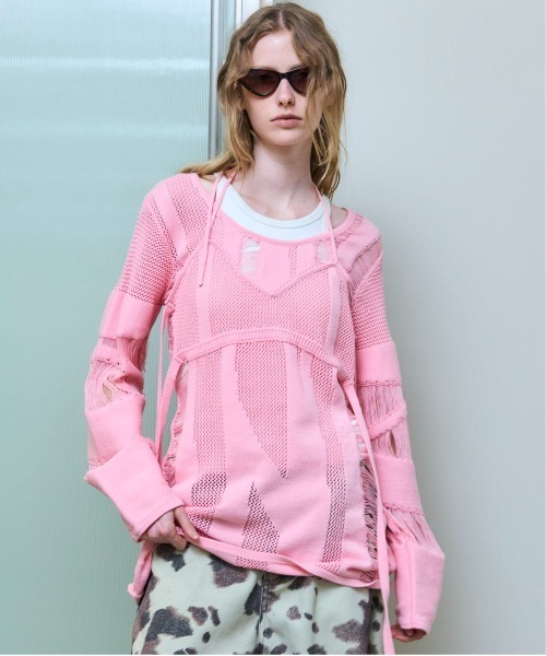 ニット セーター 「25AW PRE-ORDER」Random Mesh Knit Tops/ランダムメッシュ編みニット「MAISON SPECIAL