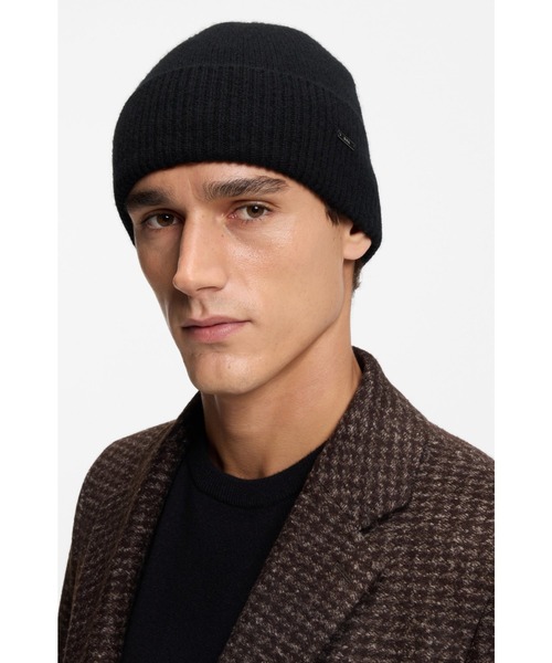BOSS（HUGO BOSS） ニット帽 ニットキャップ カシミアビーニー ロゴ
