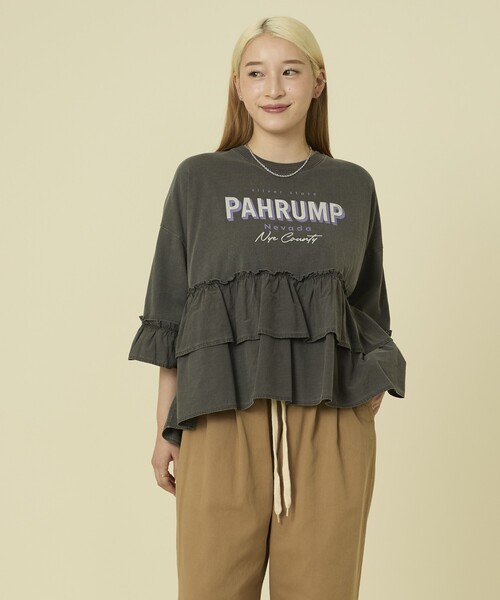 FREAK'S STORE（フリークスストア） tシャツ ティアードフリルロゴ切替