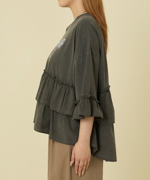 イエナ ティアードフリル カットソー 今期物 イエナ ティアードフリル