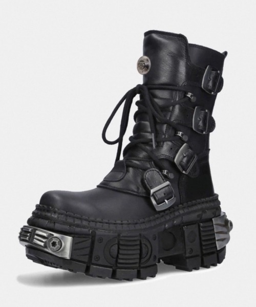 NOVESSEL ブーツ A'GEM/9 × .kom「NOVESSEL/ノベセル」ベルト付き厚底