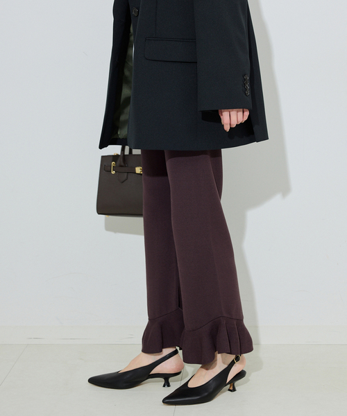 SLOBE IENA（スローブイエナ） パンツ ニットフリルパンツ レディース