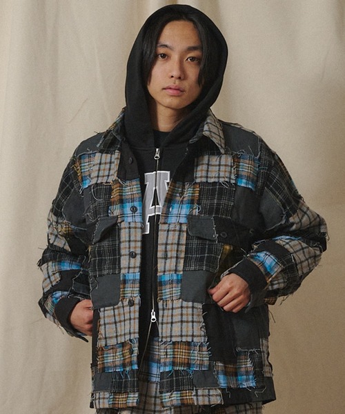 シャツ Universal Style Wear パッチワーク メンズ レディース