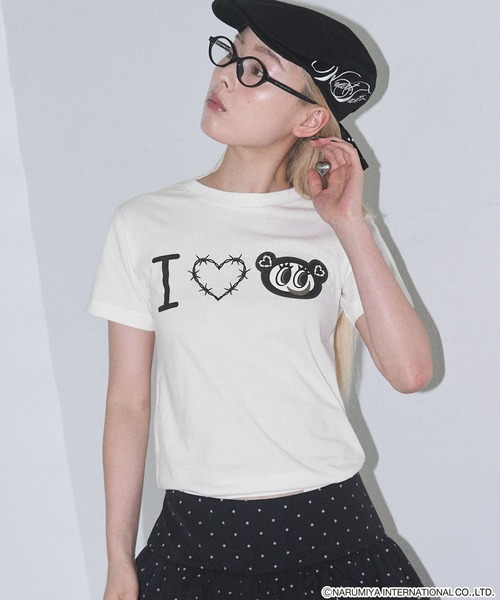 HeartTattoo モノトーンナカムラくん　Tシャツ　エンジェルブルー　完売 Heart Tattoo tシャツ モノトーンナカムラくん I Love tee「ANGEL BLUE