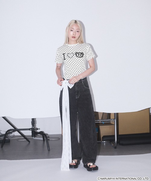 Heart Tattoo tシャツ モノトーンナカムラくん I Love tee「ANGEL BLUE