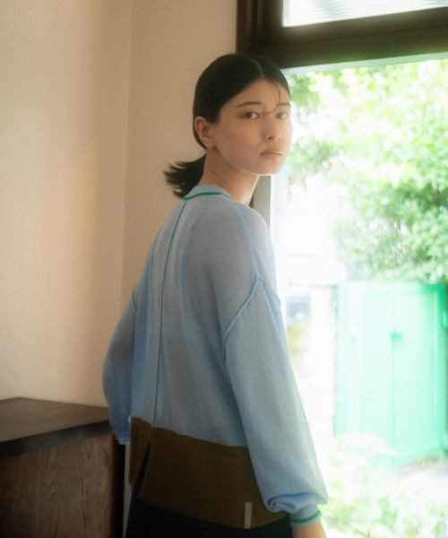PAMM ニット セーター see-through zip tops レディース