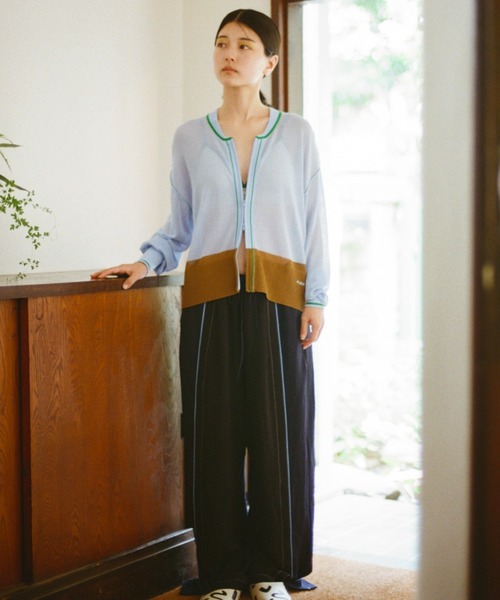 pamm 半袖ニット 透明な空気のチェックジップニット – pamm.officialstore