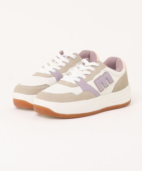 moz（モズ） スニーカー 軽量厚底マルチcolorコートスニーカー