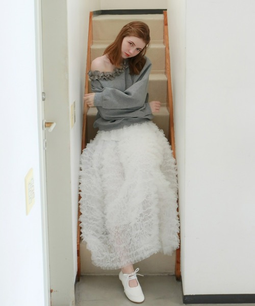 mic by Olu. トレーナー スウェット ラッフルネックスウェット