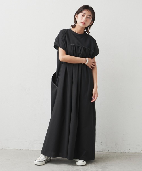 「Libra Cue」 半袖ワンピース FREE ブラック レディース_画像5