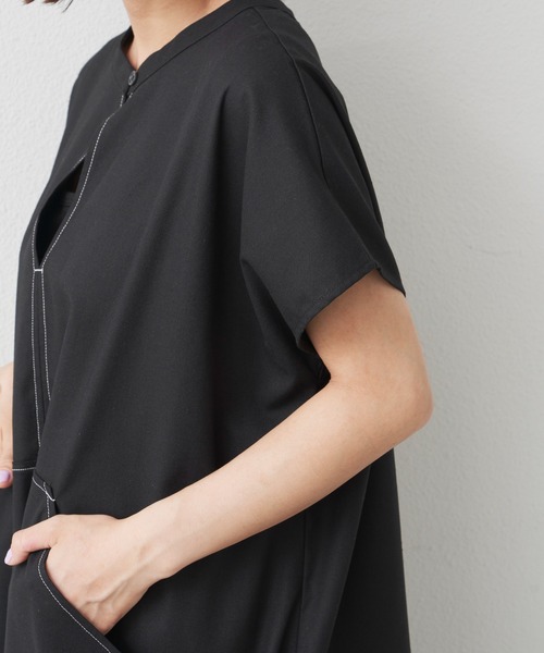 「Libra Cue」 半袖ワンピース FREE ブラック レディース_画像6