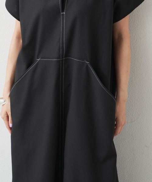 「Libra Cue」 半袖ワンピース FREE ブラック レディース_画像8