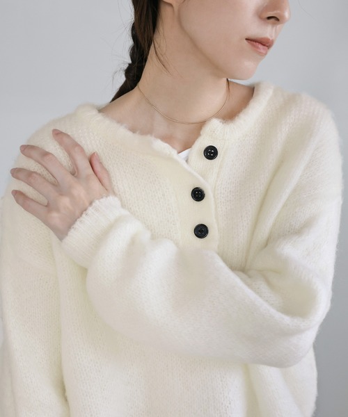 select MOCA（セレクトモカ） ニット セーター ヘンリーネックオーバー