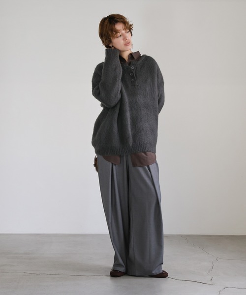 select MOCA（セレクトモカ） ニット セーター ヘンリーネックオーバー