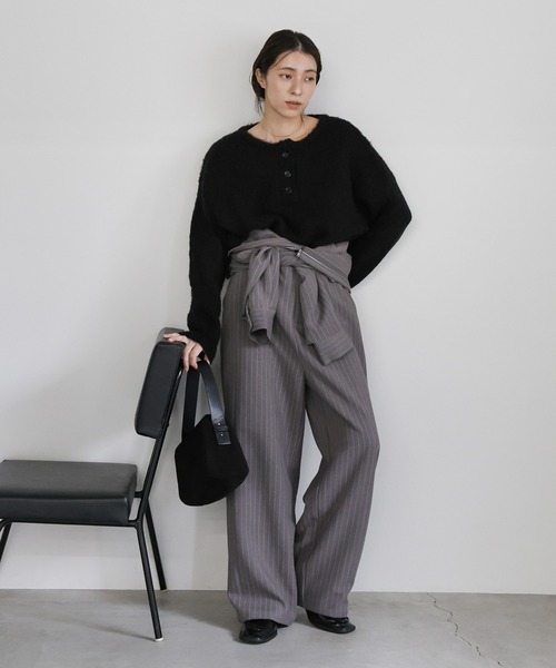 select MOCA（セレクトモカ） ニット セーター ヘンリーネックオーバー