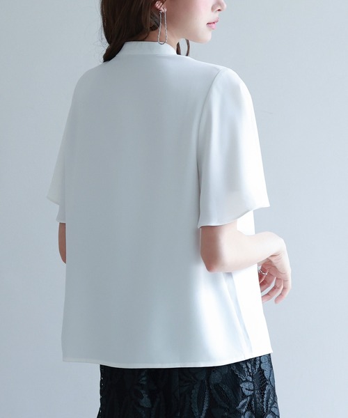 「SAISON DE PAPILLON」 半袖ブラウス L ラベンダー レディース_画像3