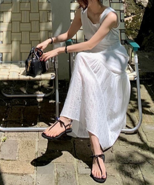 「FREE STYLISTS」 「YUGA」ノースリーブワンピース FREE ブラック レディース_画像5