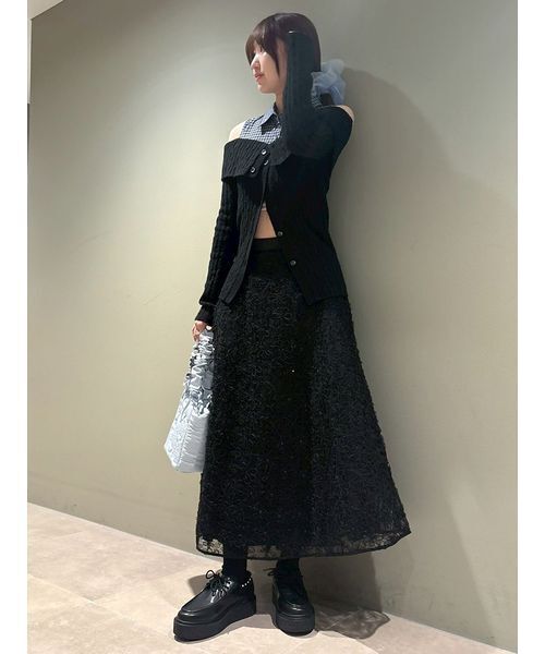 FURFUR（ファーファー） スカート 立体フラワーレーススカート