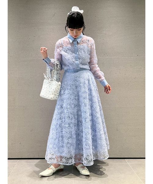 FURFUR（ファーファー） スカート 立体フラワーレーススカート