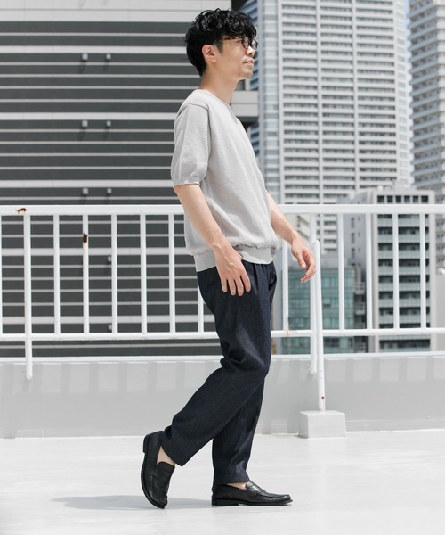 「URBAN RESEARCH ROSSO MEN」 半袖ニット MEDIUM カーキ メンズ_画像7