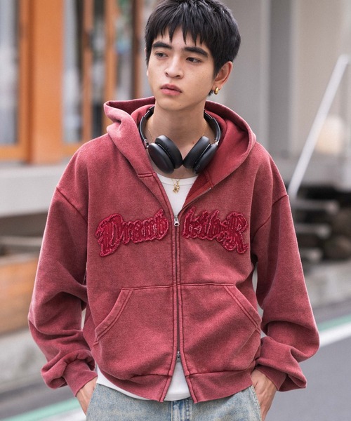 WEGO（ウィゴー） パーカー WEGO/ショートグラフィックZIPパーカー