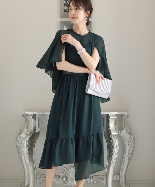 「PourVous」 ノースリーブワンピース L グリーン レディース_画像8