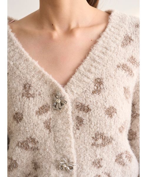 【最終値下げ】　SNIDEL ビジューリボンショートカーディガン ビジューリボンショートカーディガン(カーディガン)｜トップス｜SNIDEL