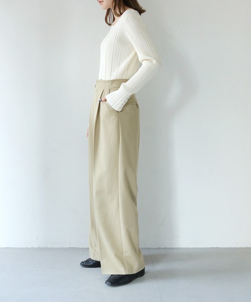 「HER CLOSET」 長袖ニット M チャコールグレー レディース_画像7
