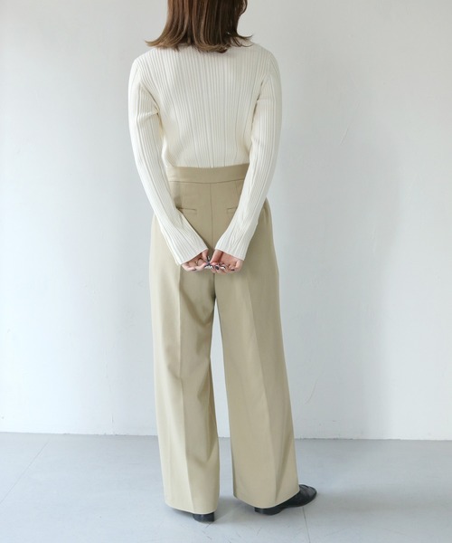 「HER CLOSET」 長袖ニット M チャコールグレー レディース_画像8