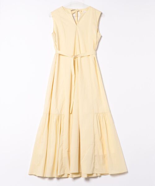 「31 Sons de mode」 ノースリーブワンピース 36 イエロー レディース_画像2