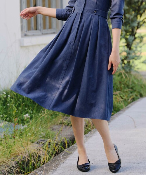 「Tiaclasse」 長袖ワンピース 9号 ピンク レディース_画像5