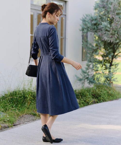 「Tiaclasse」 長袖ワンピース 9号 ピンク レディース_画像6