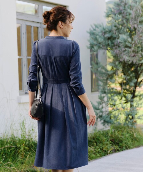 「Tiaclasse」 長袖ワンピース 9号 ピンク レディース_画像8