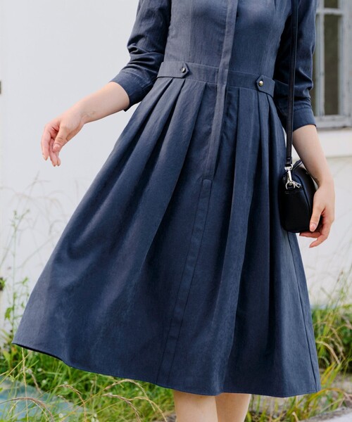 「Tiaclasse」 長袖ワンピース 9号 ピンク レディース_画像9