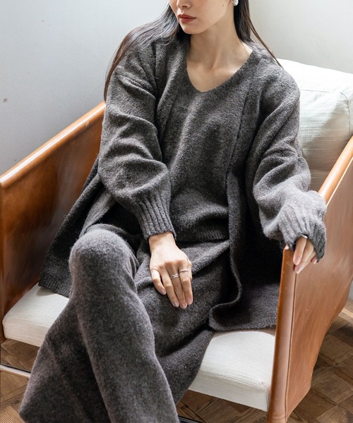 ニット　3点セット No Rule No Line セットアップ ベスト付きニットセットアップ（3点