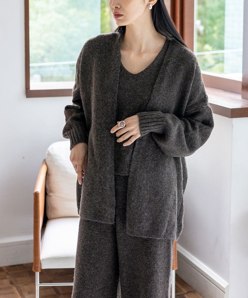 No Rule No Line セットアップ ベスト付きニットセットアップ（3点