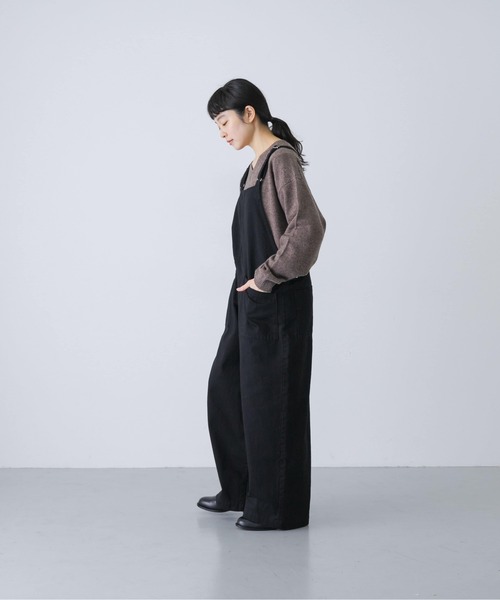 25ss 新品タグ付き　かぐれ　リネンサロペット　ブラック　アーバンリサーチ　麻 25ss 新品タグ付き かぐれ リネンサロペット ブラック アーバン