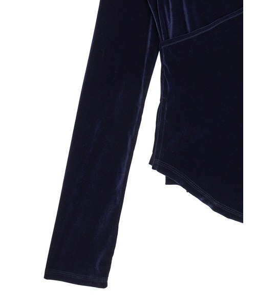 Ameri（アメリ） tシャツ CROSS LAYERED FLOCKY TULLE TOP レディース