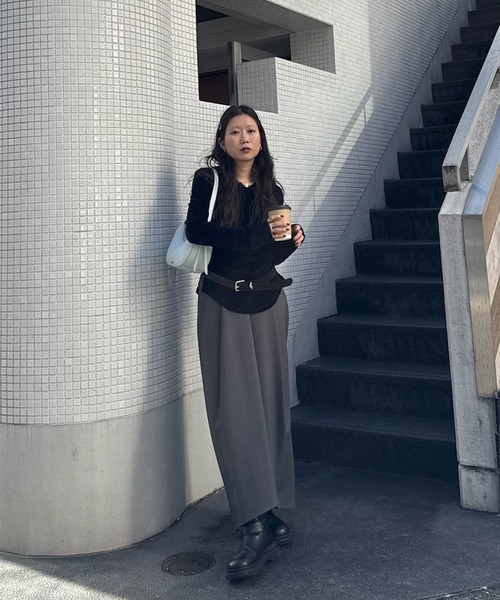 Ameri（アメリ） tシャツ CROSS LAYERED FLOCKY TULLE TOP レディース