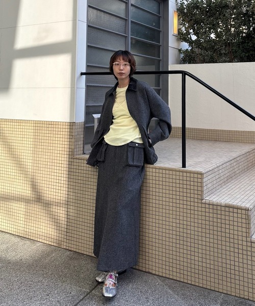 Ameri（アメリ） tシャツ CROSS LAYERED FLOCKY TULLE TOP レディース