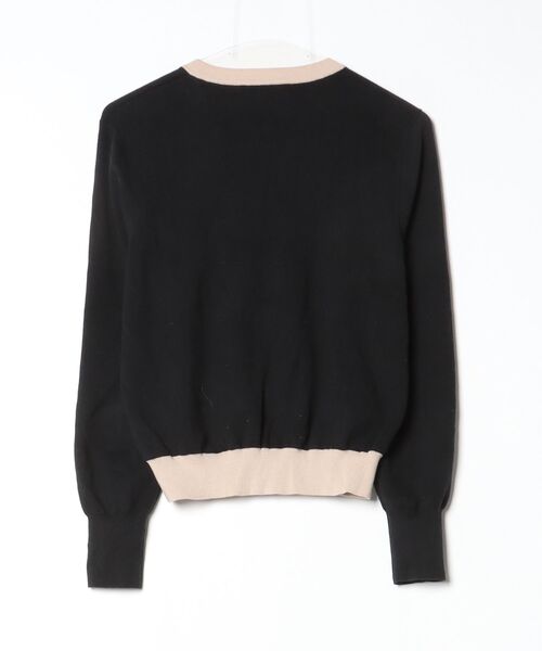 CAbaN ブラック カーディガン XS CABaNキャバンコットンカシミヤクルーネックカーディガンXS