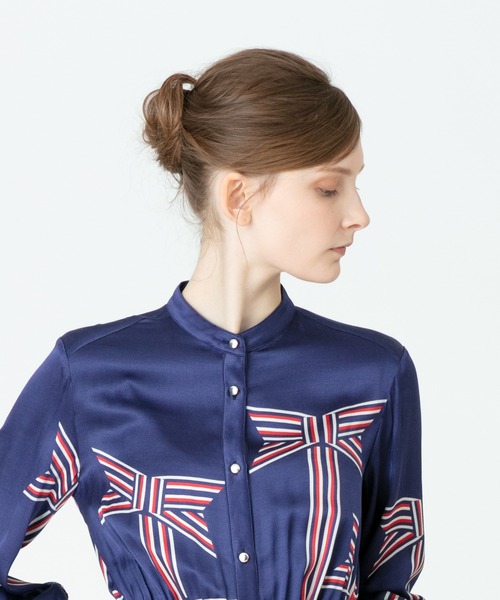 「LOULOU WILLOUGHBY」 長袖ワンピース 1 ネイビー レディース_画像5