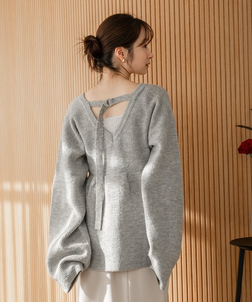 mideal（マイディール） ニットカーディガン FREE グレー レディース